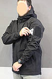 Тактична куртка з капюшоном софтшел softshell Black розмір S, фото 6