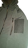 Тактична куртка з капюшоном софтшел softshell Black розмір M, фото 4