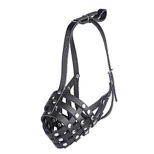 Намордник-сітка KARELINE з натуральної шкіри для пітбуля та ам-стафа