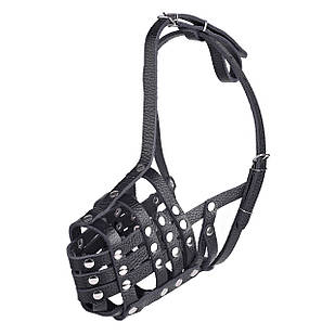 Намордник-сітка KARELINE з натуральної шкіри для добермана і колі