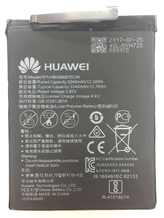 АКБ оригінал Huawei HB356687ECW Mate 10 Lite/P Smart Plus/ Honor 9i/ Nova 2 Plus 2017 3340mAh, фото 1