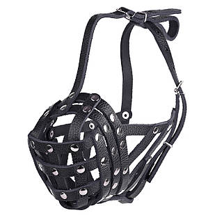 Намордник-сітка KARELINE з натуральної шкіри для боксера