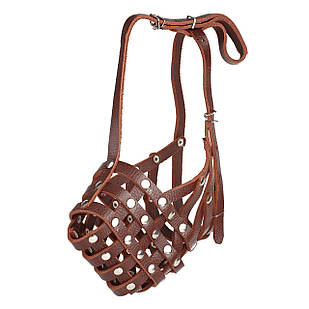 Намордник-сітка KARELINE з натуральної шкіри для ротвейлера