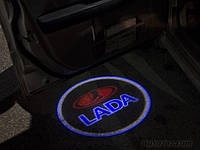 Логотип подсветка двери Лада Lazer door logo Lada