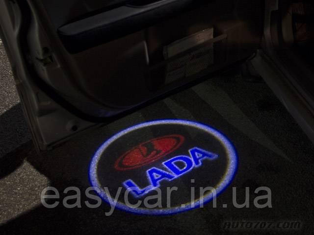 Логотип підсвітка дверей Лада Lazer door logo Lada