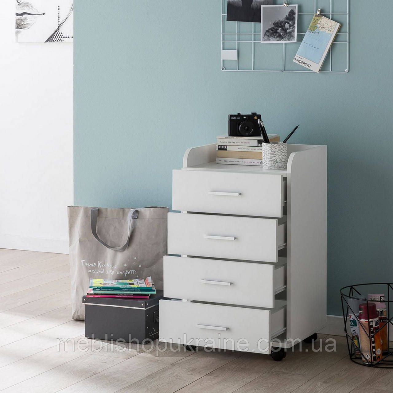 Офисная тумба на колесиках (мобильная) Аляска Белая: продажа, цена в ...