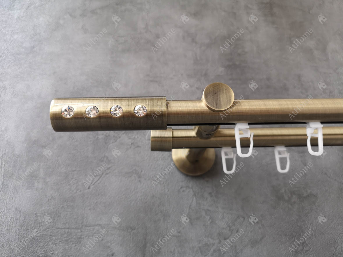 Карниз Quadrum Алюр 160 см подвійний Антик універсальний 19/19 мм імпресійна, фото 1