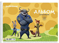 Альбом для рисования, спираль Школярик 20 л Disney *7831