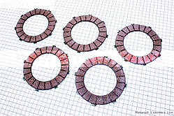 Диски зчеплення фрикційний 4,1 мм к-кт 5 шт 6 V на мотоцикл ЯВА