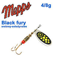 Блесна Mepps BLACK FURY srebrny/seledynowe chartr. 4/8g