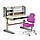 Комплект для підлітка парта-трансформер Fundesk Amico Grey + ортопедичне крісло FunDesk Bravo Purple, фото 6