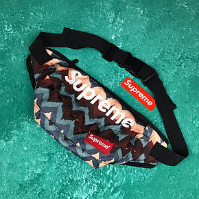 Сумка на пояс Бананка Барыжка Supreme Супрім Гори Рожевий з візерунком, фото 1
