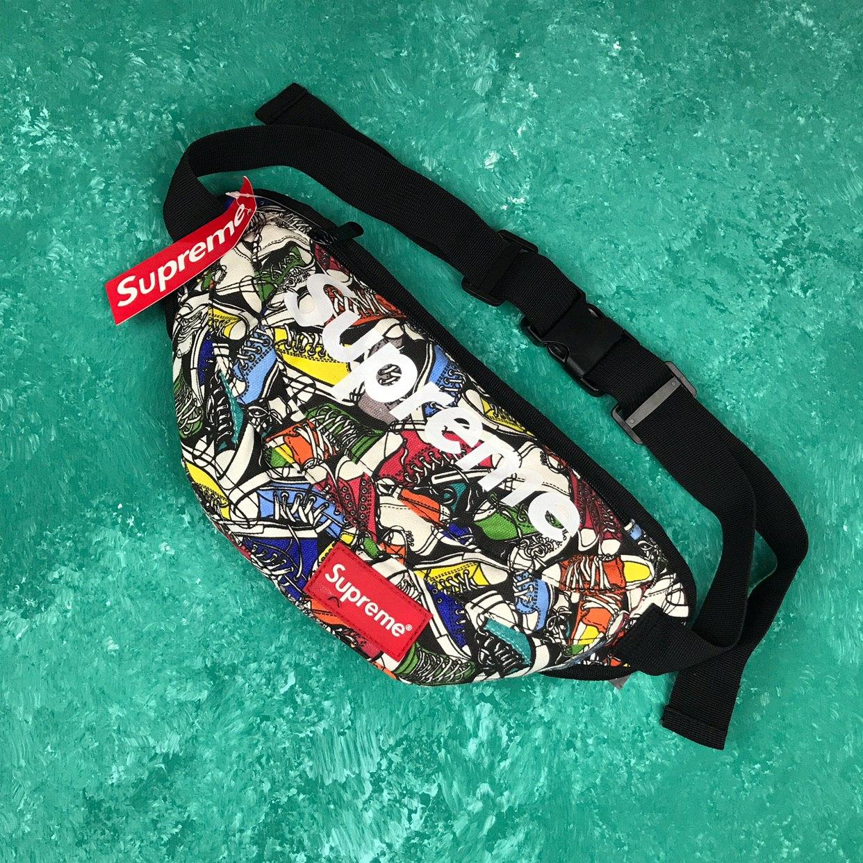 Сумка на пояс Бананка Барыжка Supreme Супрім Кеди Різнокольорова