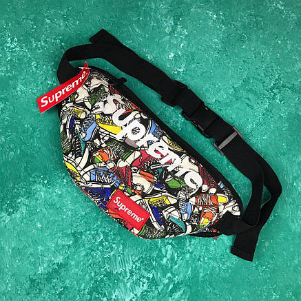 Сумка на пояс Бананка Барыжка Supreme Супрім Кеди Різнокольорова, фото 1