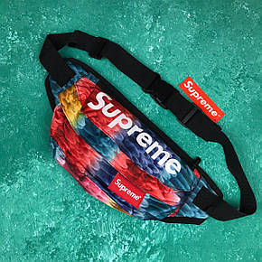 Сумка на пояс Бананка Барыжка Supreme Супрім Фарби Кольорова з візерунком, фото 1