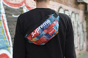 Сумка на пояс Бананка Барыжка Supreme Супрім Фарби Кольорова з візерунком, фото 5