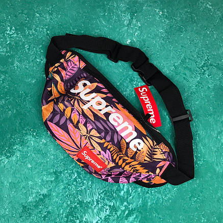 Сумка на пояс Бананка Барыжка Supreme Супрім Тропіки Рожева Різнокольорова, фото 1