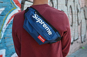 Сумка на пояс Бананка Барыжка Supreme Супрім Dark Blue Темно-синя, фото 3