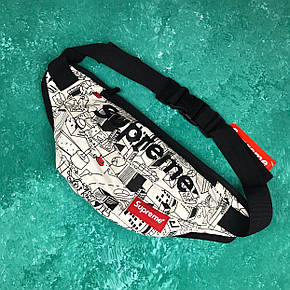 Сумка на пояс Бананка Барыжка Supreme Супрім Місто Вулиця Біла, фото 1