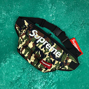 Сумка на пояс Бананка Барыжка Supreme Супрім Камуфляж Хакі Світла, фото 1