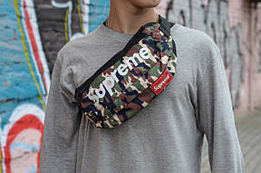 Сумка на пояс Бананка Барыжка Supreme Супрім Камуфляж Хакі Світла, фото 4