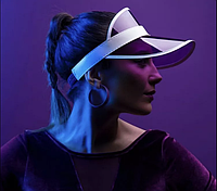 Женский пластиковый солнцезащитный Козырёк City-A на голову от солнца прозрачный Фиолетовый