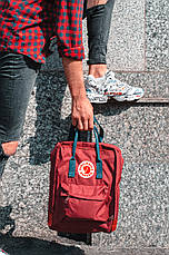 Рюкзак міський Fjallraven Kanken Classic 16 л Бордовий з темно-синьою ручкою, фото 4