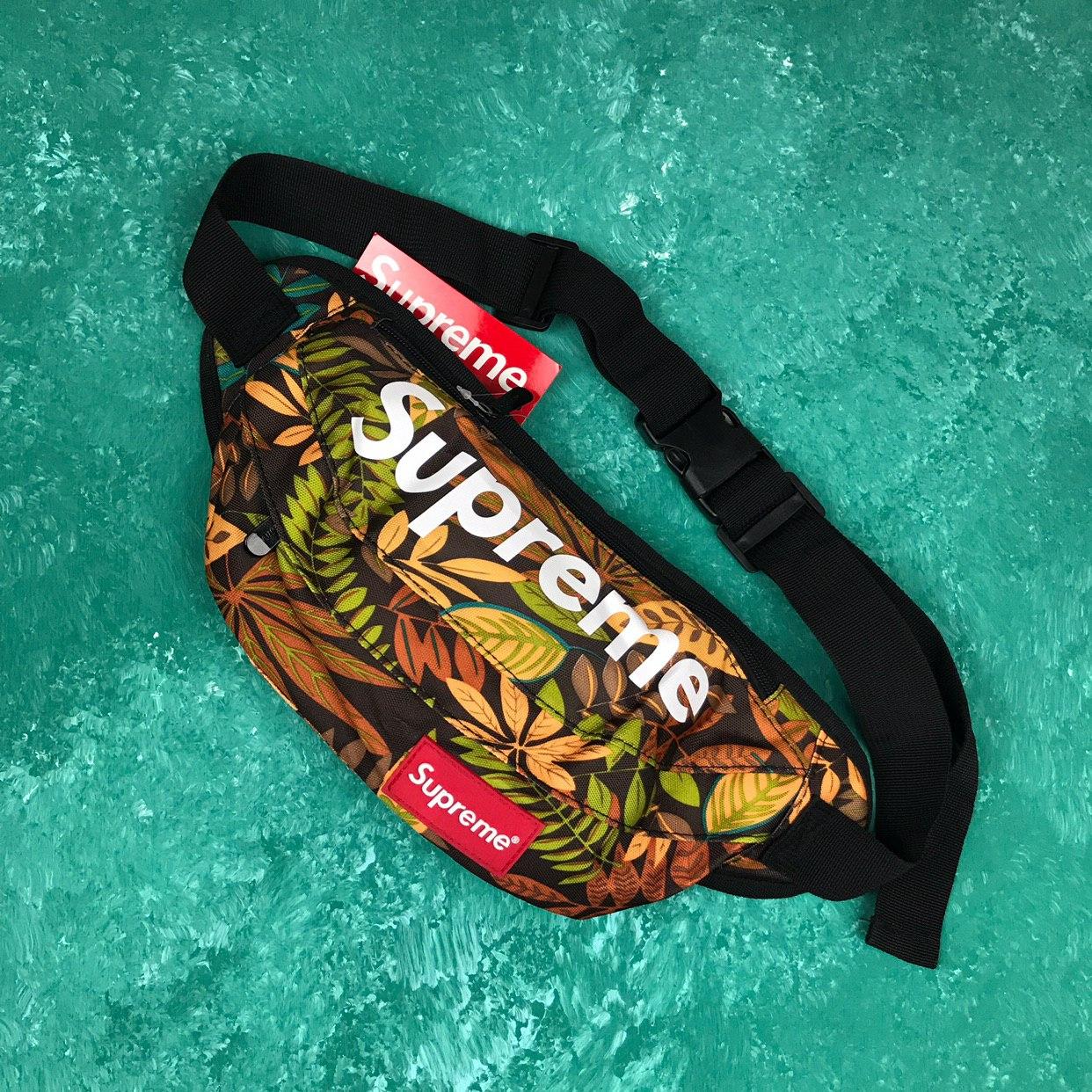 Сумка на пояс Бананка Барыжка Supreme Супрім Тропіки Коричнева Різнокольорова