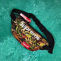Сумка на пояс Бананка Барыжка Supreme Супрім Тропіки Коричнева Різнокольорова