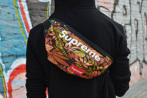 Сумка на пояс Бананка Барыжка Supreme Супрім Тропіки Коричнева Різнокольорова, фото 4