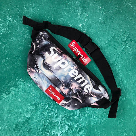 Сумка на пояс Бананка Барыжка Supreme Супрім Галактики Сіра, фото 1