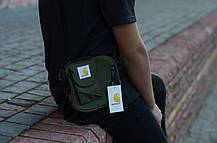 Сумка через плече Месенджер Барсетка Carhartt Кархарт Хакі, фото 3