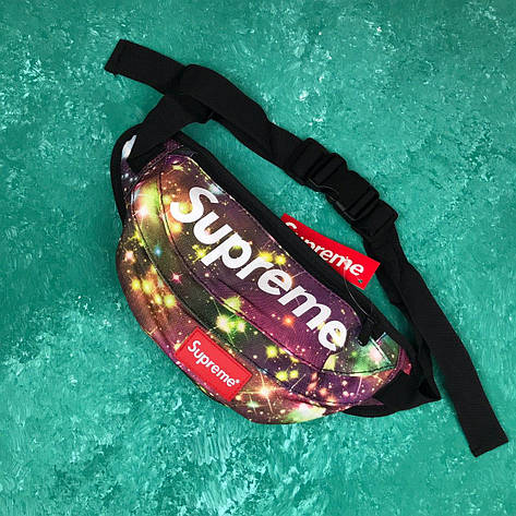 Сумка на пояс Бананка Барыжка Supreme Супрім Космос Бузкова, фото 1