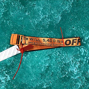 Ремінь на Пояс Off-White Original Belt Офф Вайт 150 см Оранжевий з помаранчевої пряжкою, фото 3