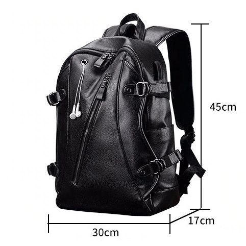 Рюкзак городской мужской LIELANG с USB портом. Мужской рюкзак для ноутбука Черный - фото 2 - id-p1087472995