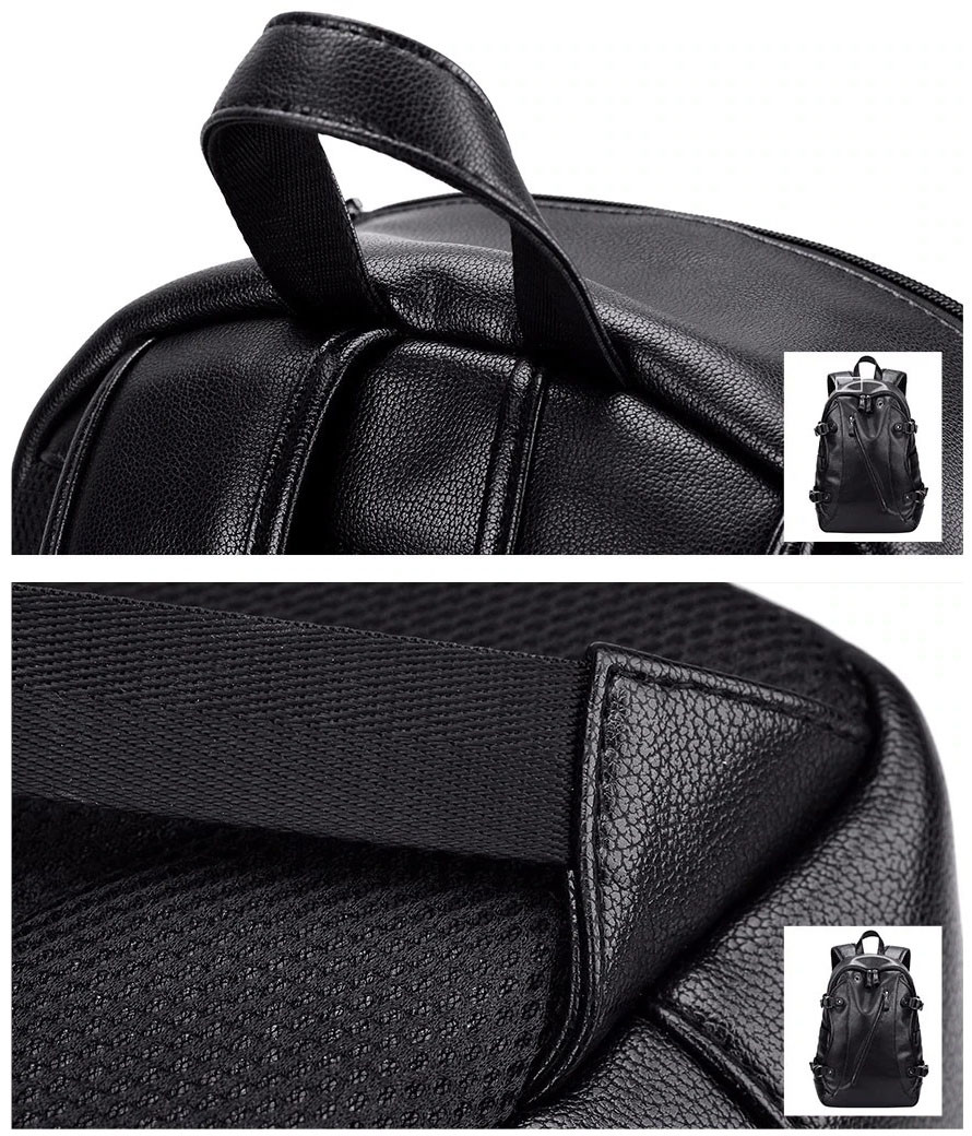 Рюкзак городской мужской LIELANG с USB портом. Мужской рюкзак для ноутбука Черный - фото 5 - id-p1087472995