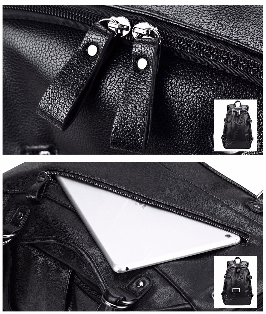 Рюкзак городской мужской LIELANG с USB портом. Мужской рюкзак для ноутбука Черный - фото 6 - id-p1087472995