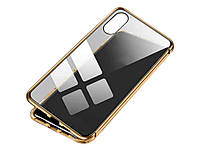 Магнітний чохол для iPhone з загартованого скла iPhone 11Pro Золотий Хіт продажу!