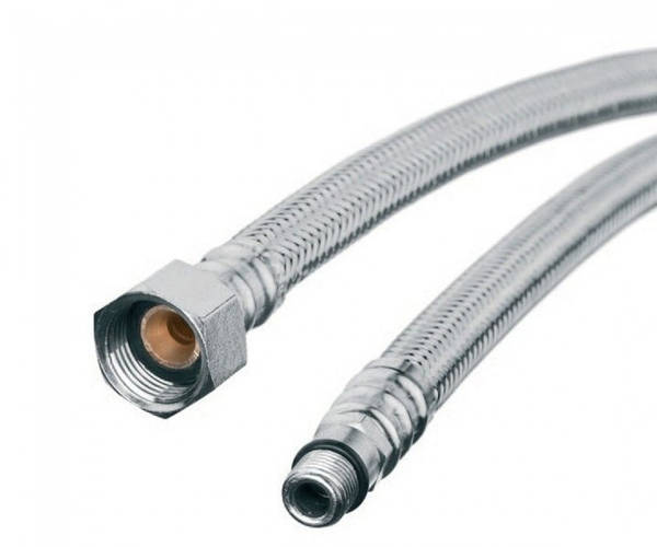 Шланг для води в оплетінні з нерж. сталі , в/з, 1/2хМ10, 30 см, коротка ...
