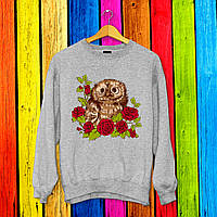 Свитшот с принтом "Совенок в цветах" Push IT