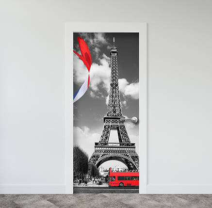 Вінілова наклейка на двері (самоклеюча ламінована плівка) 200 х 65 см, фото 1