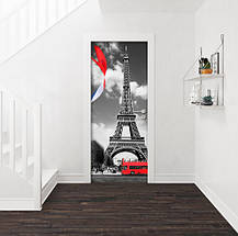 Вінілова наклейка на двері (самоклеюча ламінована плівка) 200 х 65 см, фото 3