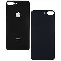 Крышка корпуса iPhone 8 Plus черная с большим вырезом под камеру 10мм