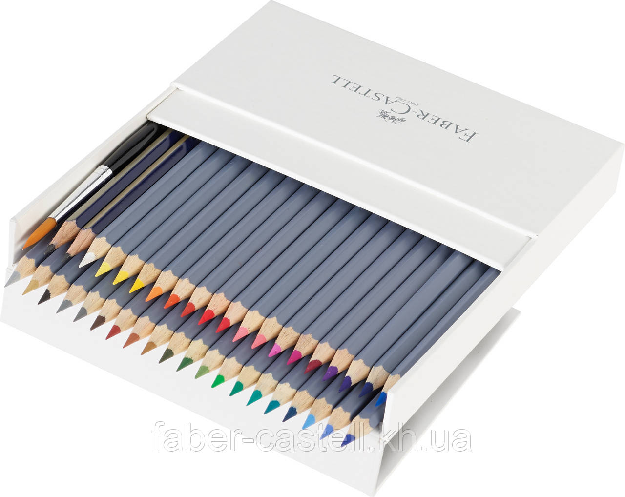 Акварельні олівці Faber-Castell Goldfaber Aqua 38 кольорів у студійній коробці з аксесуарами, 114616, фото 1