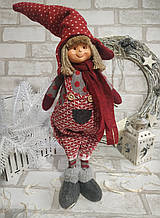 Іграшка текстильна новорічна "Хлопчик у ковпаку", h-50 см 425 грн
