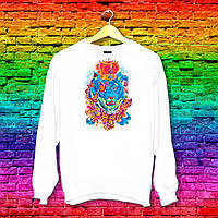 Світшот з принтом Лев з метеликами Push IT