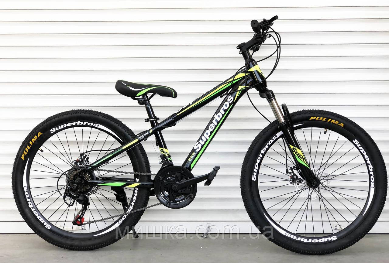 Велосипед гірський TopRider-285 колеса 24", рама 14", підлітковий, фото 1