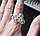 Посеребрённое ажурное кольцо 925 Цветок дуэт, фото 3