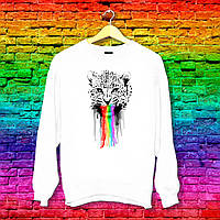 Світшот з принтом Леопард райдужний рев Push IT