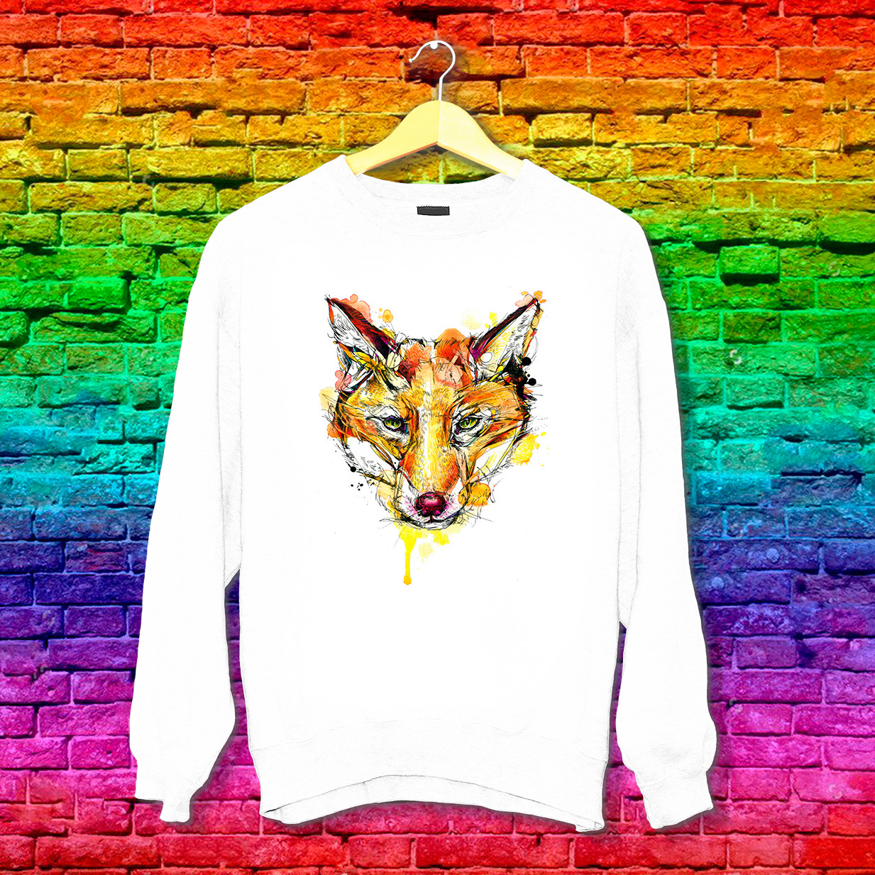 Світшот з принтом Лисиця Push IT